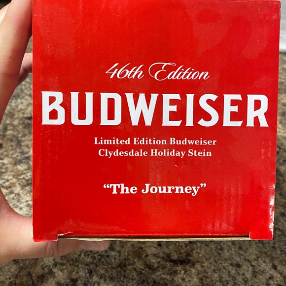 Budweiser Red and White Beer Stein with Clydesdales 46th Edition - Picture 5 of 5